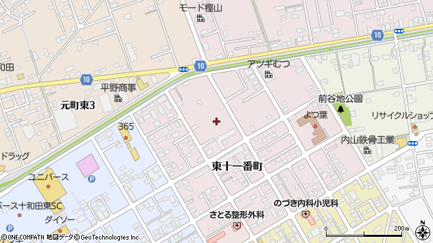 〒034-0013 青森県十和田市東十一番町の地図