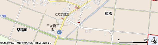 青森県平川市新山周辺の地図