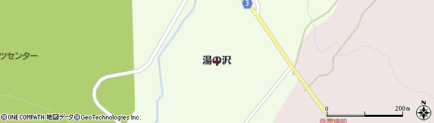 青森県弘前市常盤野湯の沢周辺の地図