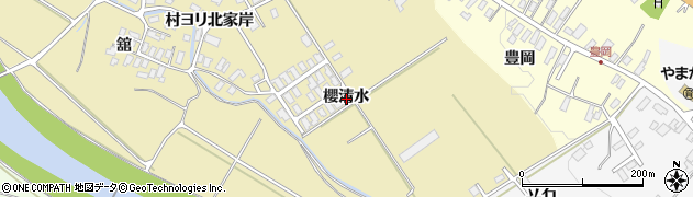 青森県黒石市石名坂（櫻清水）周辺の地図