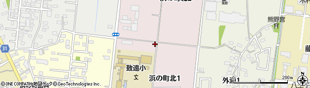 青森県弘前市浜の町北周辺の地図