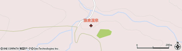 猿倉温泉周辺の地図