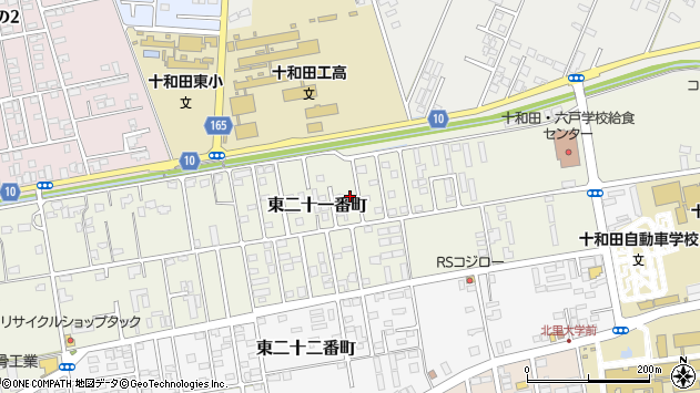 〒034-0014 青森県十和田市東二十一番町の地図