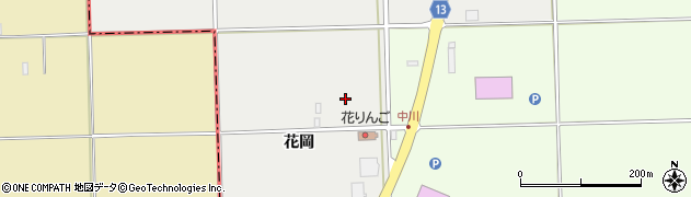 青森県黒石市中川花岡周辺の地図
