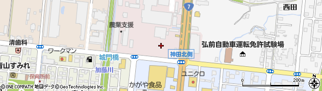 青森県弘前市堅田（神田）周辺の地図