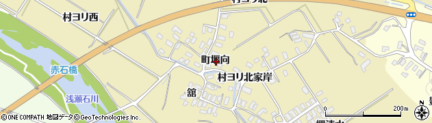 青森県黒石市石名坂町堰向周辺の地図