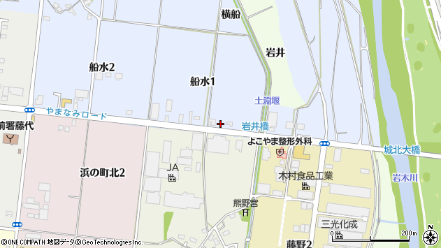 〒036-8315 青森県弘前市船水の地図