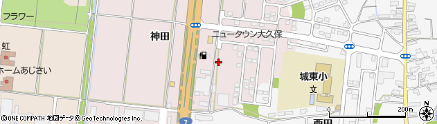 青森県弘前市堅田周辺の地図