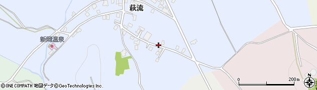 青森県弘前市新岡（萩流）周辺の地図