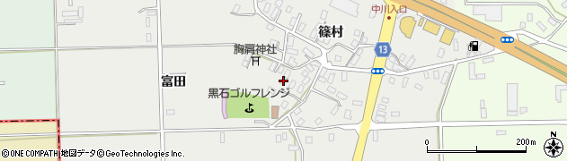 青森県黒石市中川篠村178周辺の地図