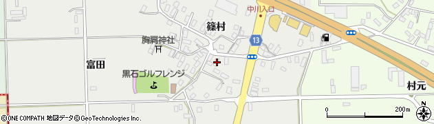 青森県黒石市中川篠村128周辺の地図