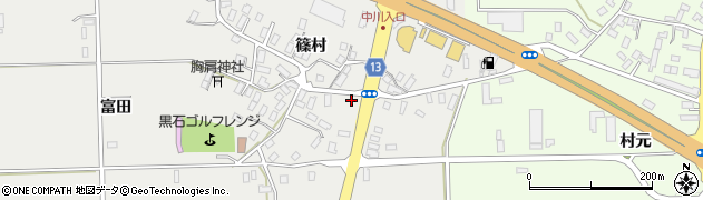 青森県黒石市中川篠村122周辺の地図