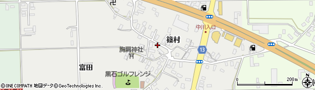 青森県黒石市中川篠村194周辺の地図
