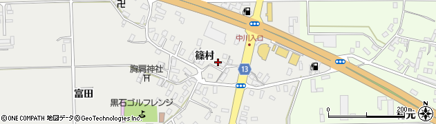 青森県黒石市中川篠村112周辺の地図