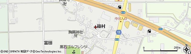 青森県黒石市中川篠村109周辺の地図