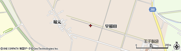 青森県田舎館村（南津軽郡）大曲（早稲田）周辺の地図