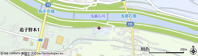 青森県黒石市追子野木（前川）周辺の地図