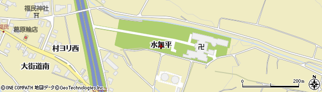 青森県黒石市牡丹平（水無平）周辺の地図