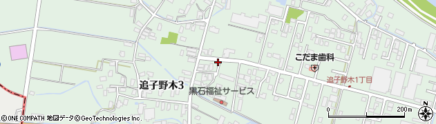 追子野木簡易郵便局周辺の地図