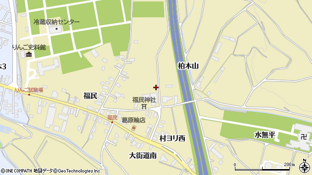 〒036-0332 青森県黒石市牡丹平の地図