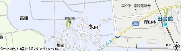青森県田舎館村（南津軽郡）垂柳（永田）周辺の地図