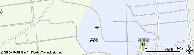青森県南津軽郡田舎館村垂柳高畑周辺の地図
