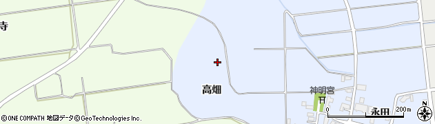 青森県田舎館村（南津軽郡）垂柳（高畑）周辺の地図