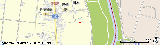 青森県弘前市津賀野（岡本）周辺の地図
