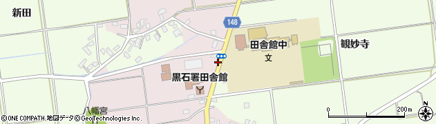 中学校前周辺の地図
