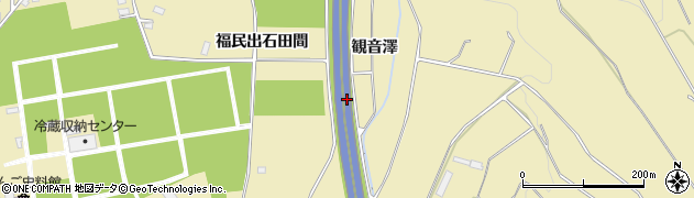 青森県黒石市牡丹平（観音澤）周辺の地図
