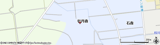 青森県田舎館村（南津軽郡）垂柳（牡丹森）周辺の地図