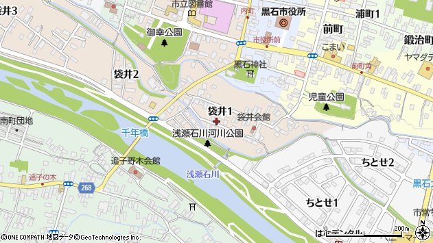 〒036-0355 青森県黒石市袋井の地図