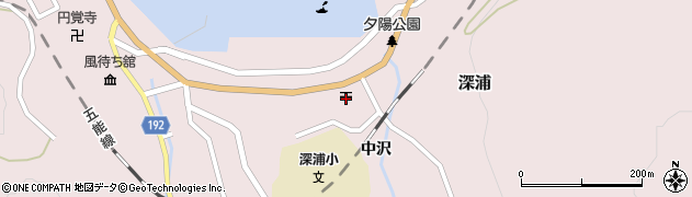 深浦郵便局周辺の地図