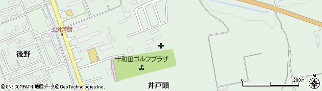 青森県十和田市洞内（井戸頭）周辺の地図