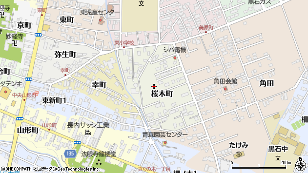 〒036-0336 青森県黒石市桜木町の地図