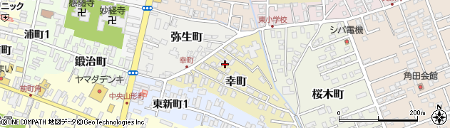 青森県黒石市幸町周辺の地図