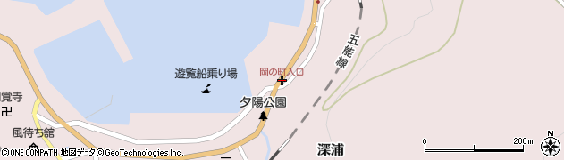 岡の町入口周辺の地図