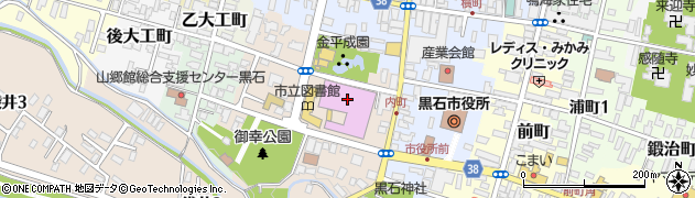 黒石市民文化会館周辺の地図