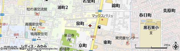 青森県黒石市泉町50周辺の地図