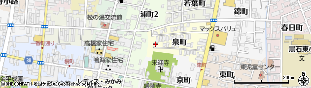 青森県黒石市泉町36周辺の地図