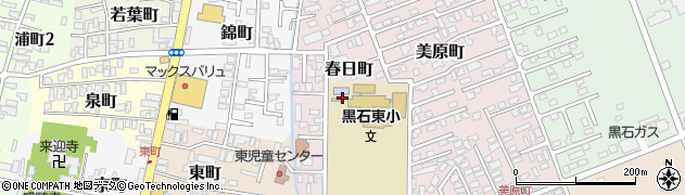 青森県黒石市春日町周辺の地図