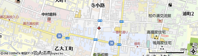 青森県黒石市上町周辺の地図