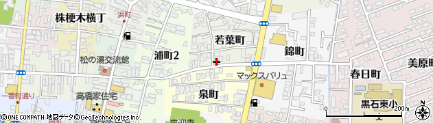 青森県黒石市若葉町24周辺の地図