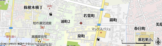 青森県黒石市若葉町26周辺の地図