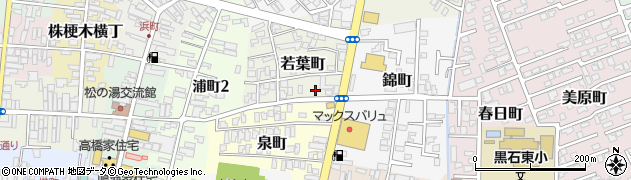青森県黒石市若葉町12周辺の地図