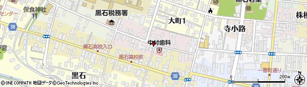 青森県黒石市大板町周辺の地図