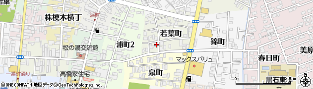 青森県黒石市若葉町27周辺の地図