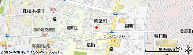 青森県黒石市若葉町22周辺の地図