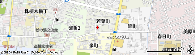 青森県黒石市若葉町23周辺の地図