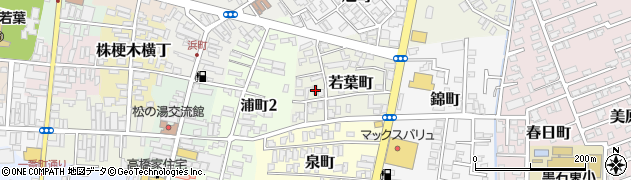 青森県黒石市若葉町40周辺の地図